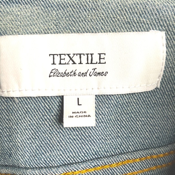 TEXTILE ELIZABETH AND JAMES JEAN JACKET - L - NWOT - Picture 5 of 13